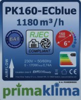 Prima Klima PK160ECblue 1180 m³/h RJ45