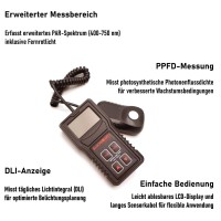 Bloomstar ePAR Meter 400-750 nm DLI